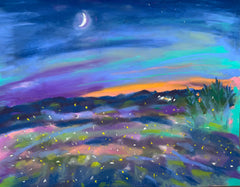 Fireflies and the Crescent Moon in Enfield